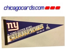 2012 New York Giants 4-Time Super Bowl Champions 12"x30" Team Pennant Decor
