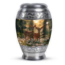 Deer Family Urns Mothers Human Ashes Adult, Human Ashes Cremation Urns, 10 Inch