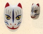 Magnet japan Japanese  Fushimi Inari Taisha Shrine white Fox mask Ceramic
