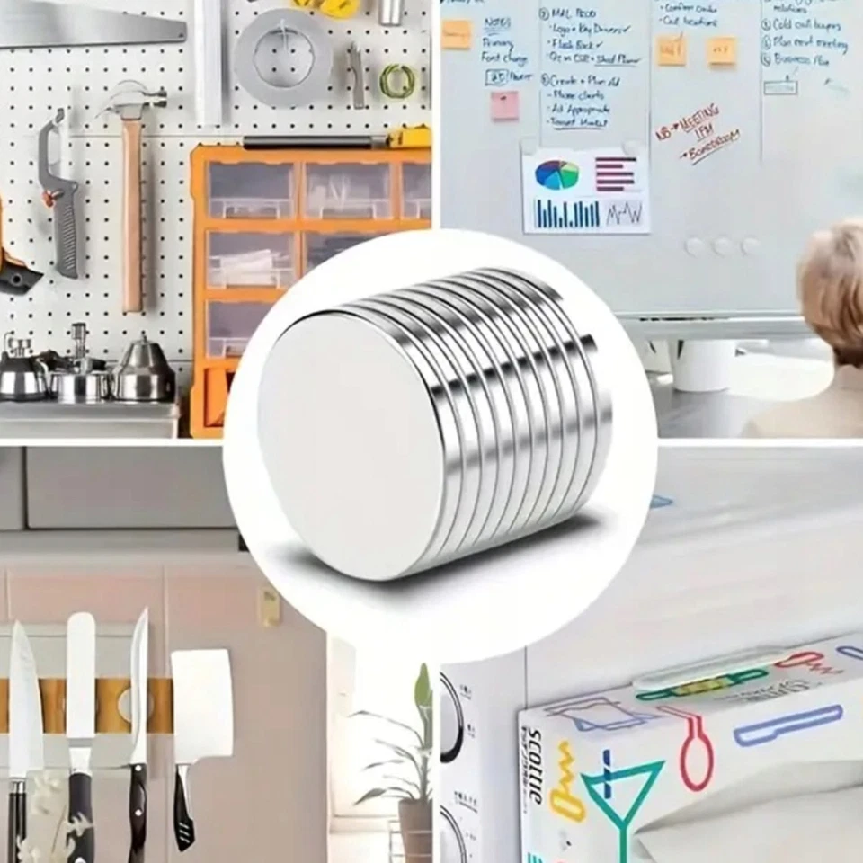 Neodym Magnete extra Stark N52 c.a1.7 kg Rund/Recheckig Super Starke Magnete - Bild 2 von 4