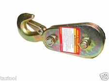 4000lb 1/4" Lifting Pulley Winch Hoist Block Hook W/ Safety Clip for 4mm Cable