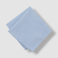 Bar III Men's Solid Blue Cotton Classic Pocket Square Hanky Handkerchief