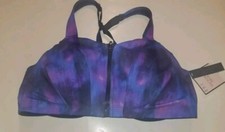 Victoria's Secret Knockout front-close sport bra size 38DD Aurora Forest NWT