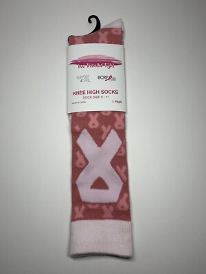 Knee high Breast Cancer Awareness socks. PINK RIBBONS NWT!!!