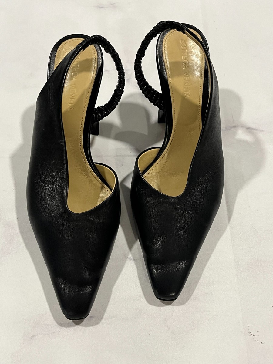 BOTTEGA VENETA ALMOND TOE SLINGBACK SANDALS SIZE 36 | eBay