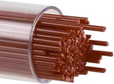 Bullseye Stringers Approx. 1MM.DIA.x17.75"L. Deep Red Opal 90 COE.