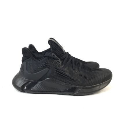 Size 10 Adidas Edge XT Low Top Lace Up Triple Black EG9704 Mens Running  Shoes