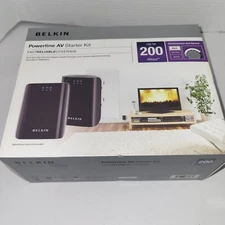 Belkin Powerline Starter kit Network Adapter F5D4074 Transmitter Receiver