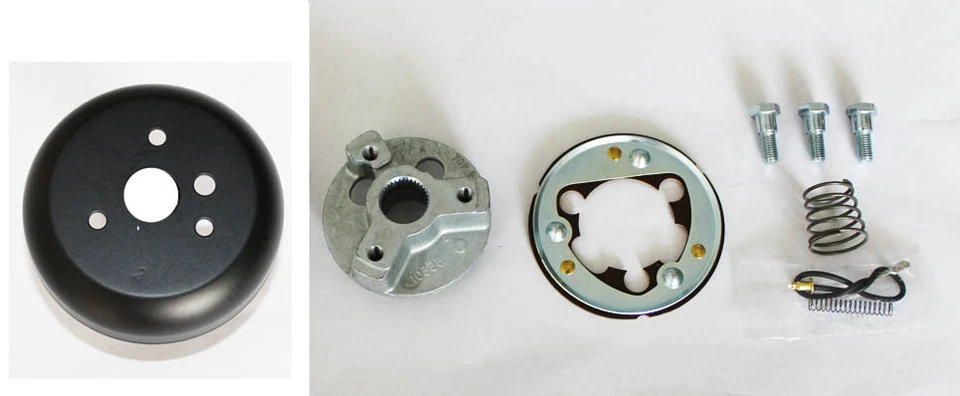 Volante Chevelle Nova Camaro Impala Negro sobre Negro Radios 13 1/2" Tapa SS Foto 3 de 4