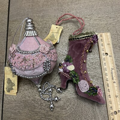 Vintage Harrod s Knightsbridge Kurt Adler Christmas Ornaments Lot Of 2 New
