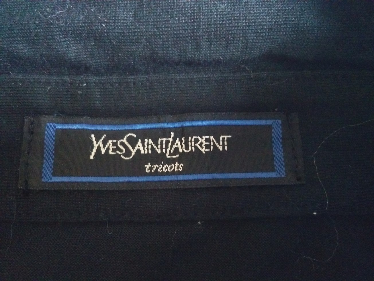 Polo YSL YVES SAINT LAURENT M Maglia Classica Casual Tasca Lunga Slv