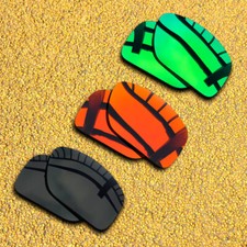 3Sets Replacement Lenses for-Oakley Double Edge OO9380 Polarized-Black Red Green