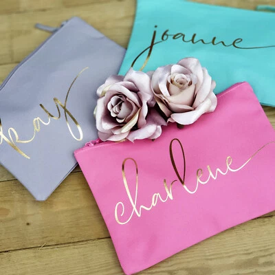 ALL TIED UP PERSONALISIERTE SCHMINKTASCHE | Kulturtasche Geschenk Frauen Geburtstagsgeschenk | JEDER NAME individuell