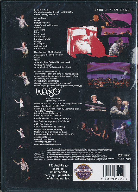 (未使用･未開封品)Ben Folds &amp; Waso Live in Perth [DVD] Amazon.com: Ben Folds and Waso: Live in Perth : Ben Folds