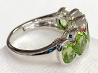 HSN Colleen Lopez Sterling Silver 5 Stone Oval Peridot Ring Size 5 — photo 6