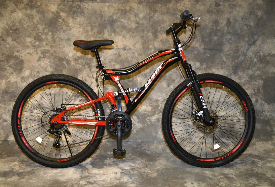 26 Zoll MTB VOLLGEFEDERT mit 21-GANG SHIMANO & SCHEIBENBREMSEN NEU 2659--ROT - Bild 2 von 4