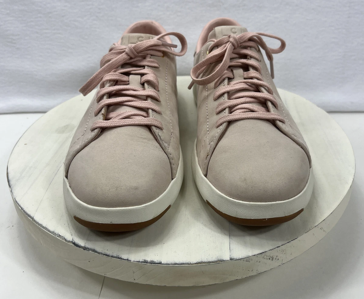 Cole Haan Grand Pro Grand OS Womens Pink Leather Lace Up Sneakers