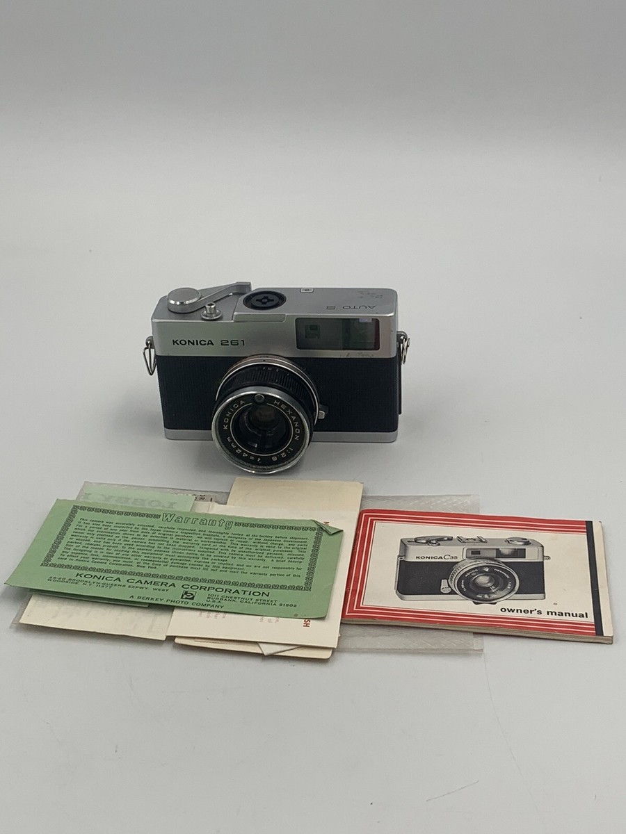 Vintage Konica Auto S 261 Camera Hexagon 1:2.8 42mm Untested