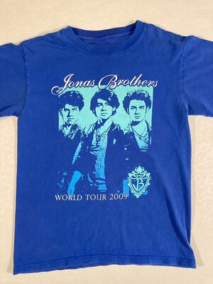 Jonas Brothers World Tour Band 2009 Shirt Royal Blue Unisex S-5XL