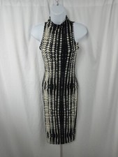 Lovely Day Sleeveless Casual Bodycon Dress Black Tie Dye Womens Sz S