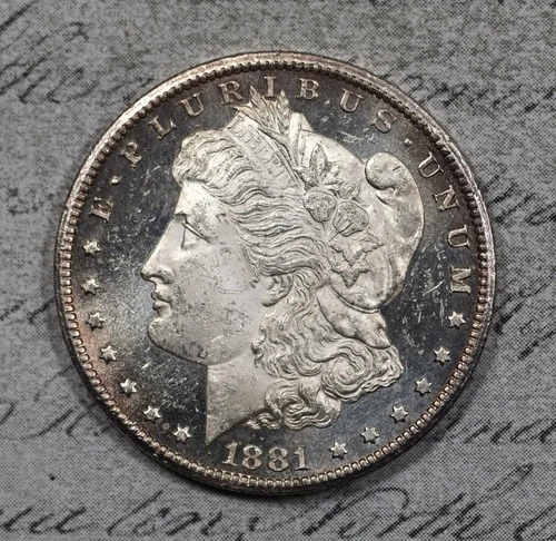 1881-CC Morgan Dollar Nice Uncirculated With Mirror Obverse Carson City! #2FJE