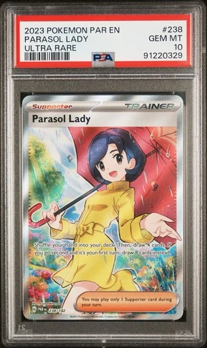 2023 POKEMON PAR EN-PARADOX RIFT #238 PARASOL LADY ULTRA RARE PSA 10