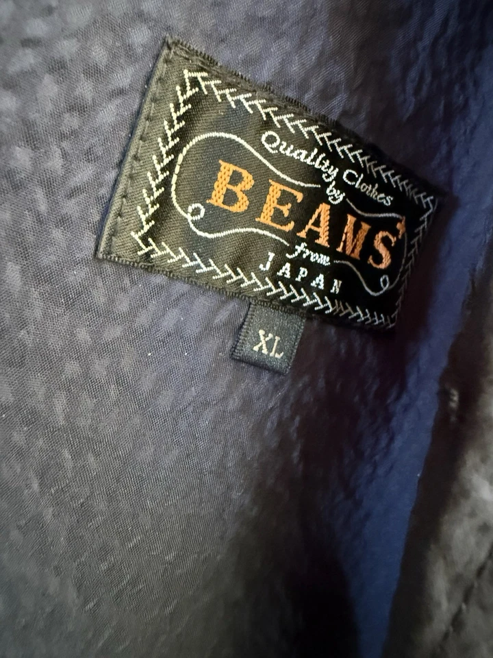 Beams Plus Jacket 3B Blazer XL 42 Navy Blue Sport Coat Japan Seersucker - Image 2 of 4