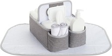 Portable Diaper Caddy Organizer, Grey
