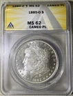 1885-O $1 Cameo Prooflike Morgan Silver Dollar ANACS MS62 PL (325)