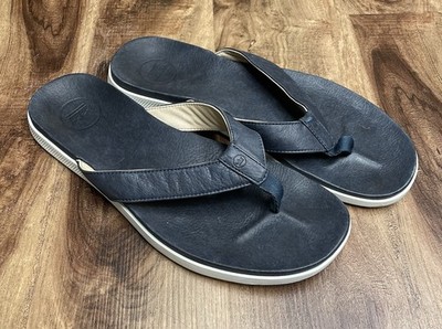 Men s Peter Millar Crown Hyperlight blue Nubuck leather thong Sandals Men s 11