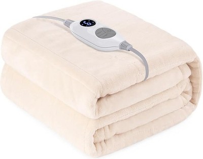 Warmrest Heizdecke Heizdecke Überwurf Decke 130 x 160 cm beige Plüsch NEU