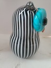 Vintage Owl Art Glass Hand Blown Murano Style   Big Eyes Heavy Swirl Stripe — photo 5