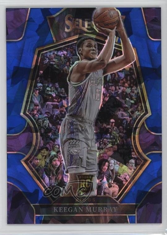 2022 Panini Select Premier Level Blue Cracked Ice Prizm Keegan Murray #197 12z3