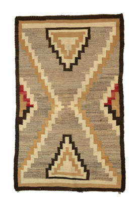 Antique Two Grey Hill Rug 5×8 Ft Native American Style Southwest Navajo Wool Rug