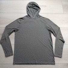 Free Fly Bamboo Lightweight Sun Hoodie Mens S Olive Green Thumbholes 4386