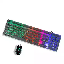 D500 Mechanical Gaming Keyboard & Mouse Set – Backlit, Esports Design, Wired USB