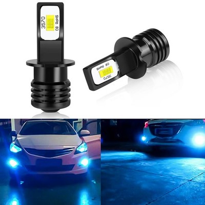 2PCS H3 LED Fog Light Bulb Conversion Kit Super 8000K Ice Blue High Power