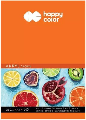 5905130039522 Blok do akrylu A4/10K HAPPY COLOR GDD