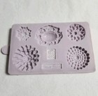Karen Davies Brooches Fondant Mold Silicone Jewelry Buttons 5 Cavity Cake Decor