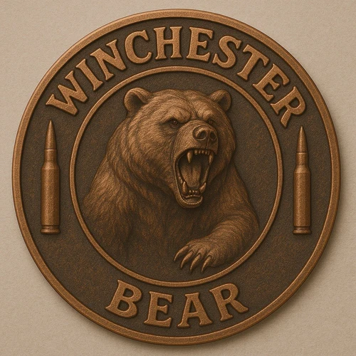 Hi Gloss Winchester Bear Hunting Cartridges Vintage  Style Metal Sign