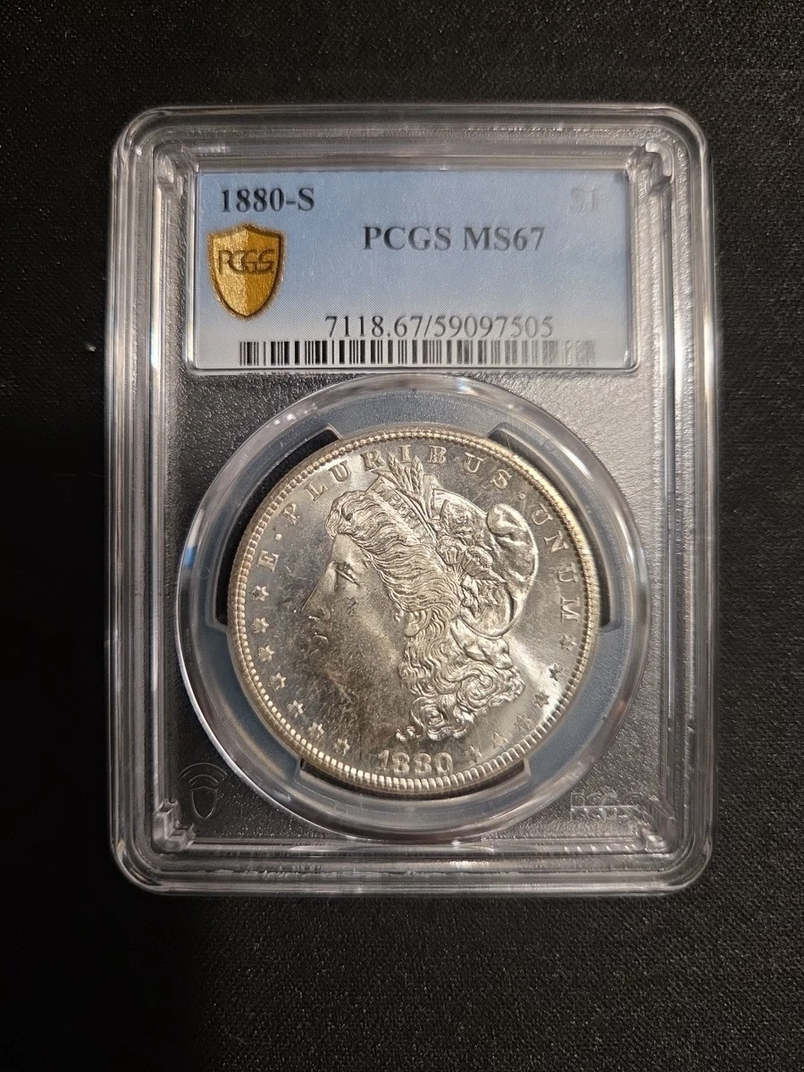 PCGS Certified MS 67 Graded Morgan US Dollars (1878-1921) for sale