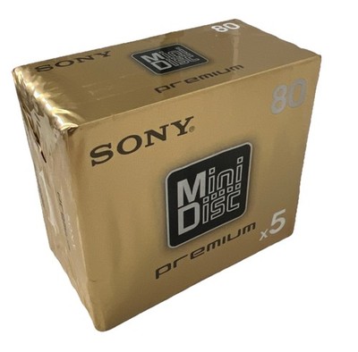 SONY Mini Disc PREMIUM 5x 80 Min. MD 5MDW80PR, 5-Pack, NEU in Folie, Disk, NEW
