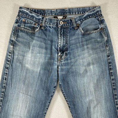 Lucky Brand Jeans Mens 34x29 Blue Relaxed Straight Distressed 181 7MG1001