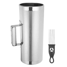 Stainless Steel Guiro Instrument 5" x 12" Percussion Instrument with Scraper