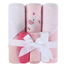 Baby Hooded Towels and Washcloths Set 6 Pack, 28x28 Ultra Soft Absorbent Ba...