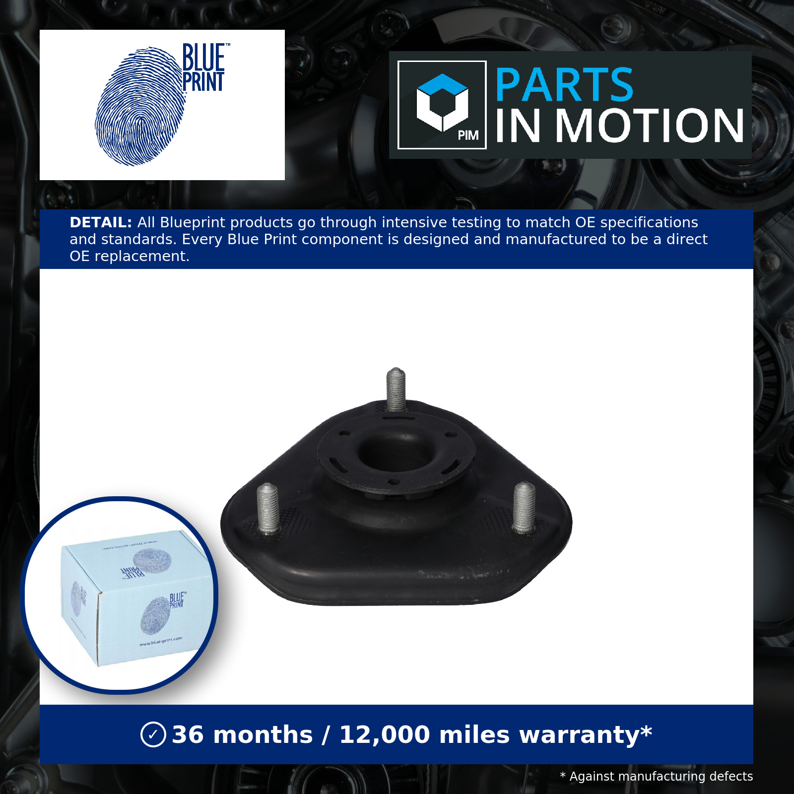 Top Strut Mounting fits TOYOTA COROLLA E21 2.0 Front 2019 on M20A-FXS Blue Print