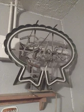 Pabst Blue Ribbon Beer Neon Light Sign 21"x 20.5” Vintage PBR • 1983 • Bar / Pub