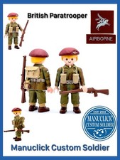 PLAYMOBIL CUSTOM WW2 SOLDADO BRITANICO PARACAIDISTA SEGUNDA GUERRA MUNDIAL F