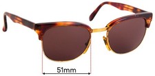 SFx Replacement Sunglass Lenses fits Bolle 1465 - 51mm Wide