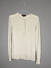 Loro Piana Cashmere Silk Henley Blouse Sweater